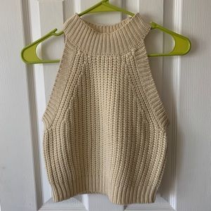 Sans Souci knit cropped mockneck top